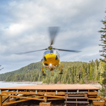 a truck that is sitting on a bench