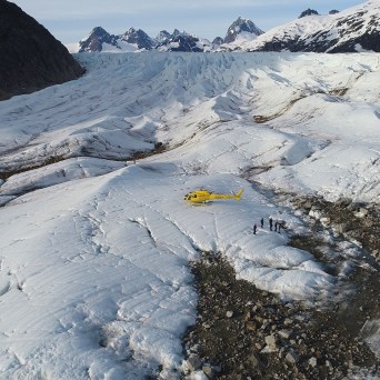 a snow covered mountain